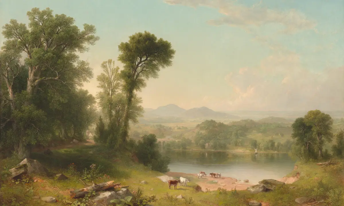 Pastoral Landscape, 1861, oil on canvas. By Asher Brown Durand, American artist, 1796 - 1886.